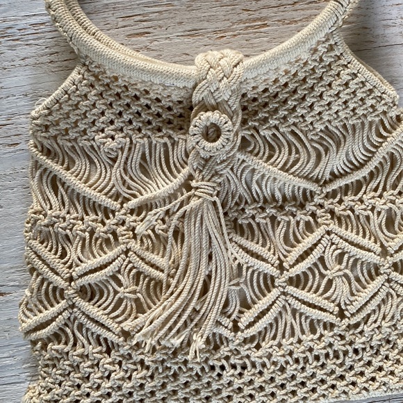 Macrame Bag with round handles - Picture 6 of 9